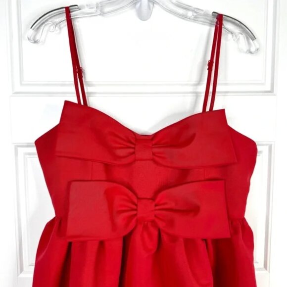 BHLDN Sachin & Babi Sloane Taffeta Double-Bow Mini Dress - Picture 8 of 10